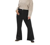 Yours Women's Flare Stretch Jeans in Black | Size: 22