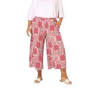 Yours Curve Floral Check Crinkle Midaxi Culottes - Women's - Plus Size Curve