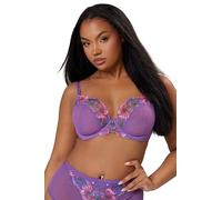 Floral Embroidered Underwired Bra Yours Purple 40F