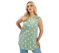 Yours Curve Floral Ikat Print Sleeveless Swing Blouse - Women's - Plus Size Curve