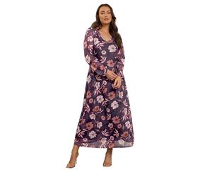 Yours Curve Floral Maxi Dress - Women's - Plus Size Curve
