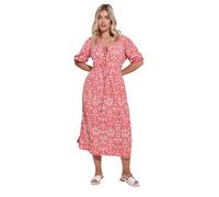 Yours Curve Floral Paisley Bow Tie Front Midi Dress - Women's - Plus Size Curve