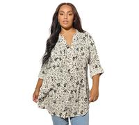 Yours Curve Floral Print Pintuck Blouse - Women's - Plus Size Curve White