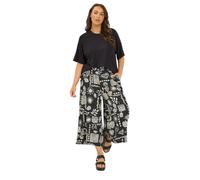 Yours Curve Floral Print Textured Culottes - Women's - Plus Size Curve