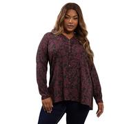 Yours Curve Floral Print Textured Shirt - Women's - Plus Size Curve Black