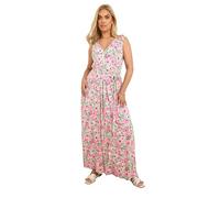 Yours Curve Floral Print Wrap Maxi Dress - Women's - Plus Size Curve Pink