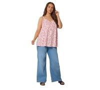 Yours Curve Floral Swing Vest Top - Women's - Plus Size Curve White