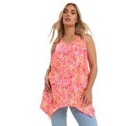 Yours Curve Floral Swirl Print Vest Top - Women's - Plus Size Curve
