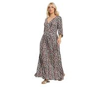 Yours Curve Floral V-Neckline Wrap Dress - Women's - Plus Size Curve