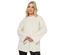Yours Curve Fluffy Knit Jumper - Women's - Plus Size Curve Beige