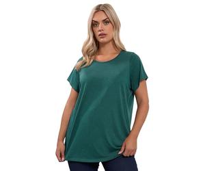 Yours Curve Forest Green Core T-Shirt - Women's - Plus Size Curve