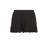 Yours Curve Frill Ribbed Cotton Pyjama Shorts - Women's - Plus Size Curve