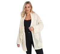 Yours Curve Fringe Crochet Cardigan - Women's - Plus Size Curve White