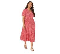 Yours Curve Geometric Half Placket Dress - Women's - Plus Size Curve