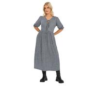 Yours Curve Gingham Bow Tie Front Maxi Dress - Women's - Plus Size Curve Black