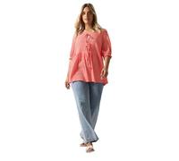 Yours Curve Gingham Bow Tie Front Peplum Top - Women's - Plus Size Curve Red