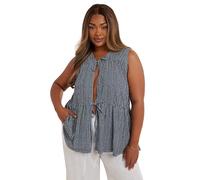 Yours Curve Gingham Bow Tie Front Top - Women's - Plus Size Curve