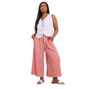 Gingham Crinkle Midaxi Culottes Yours Red 20