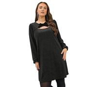 Yours Curve Glitter Dot Mini Dress - Women's - Plus Size Curve Black
