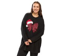 Yours Curve Glitter Snowman Christmas Novelty Sweatshirt - Women's - Plus Size Curve