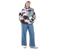 Yours Women's Abstract Half Zip Borg Jumper | Size: 26-28 Yours Multicolor 26-28