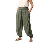 Yours Curve Green Balloon Trousers - Women's - Plus Size Curve