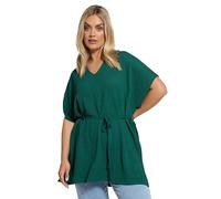 Belted Textured Tunic Top Yours Teal 26-28