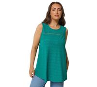 Yours Curve Green Broderie Anglaise Vest Top - Women's - Plus Size Curve