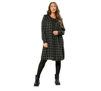 Yours Curve Green Check Collar Mini Dress - Women's - Plus Size Curve