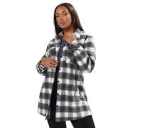 Yours Curve Green Check Shacket - Women's - Plus Size Curve