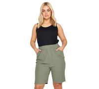 Yours Curve Green Cool Cotton Shorts - Women's - Plus Size Curve