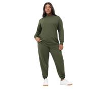 Yours Women's Crew Neck Sweatshirt & Jogger Set in Dark Green | Size: 30-32 Yours Dark Green 30-32