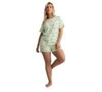 Yours Curve Green Dalmatians Short Sleeve Pyjama Set - Women's - Plus Size Curve