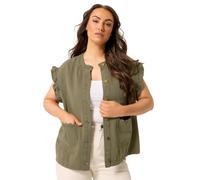 Yours Curve Green Denim Waistcoat - Women's - Plus Size Curve