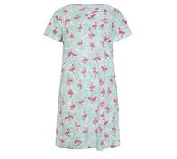 Yours Curve Green Flamingo Placket Nightdress - Women's - Plus Size Curve