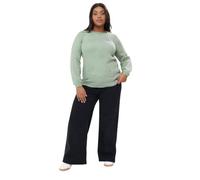 Yours Curve Green Floral Knitted Jumper - Women's - Plus Size Curve