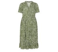 Yours Curve Green Floral Midi Dress - Women's - Plus Size Curve