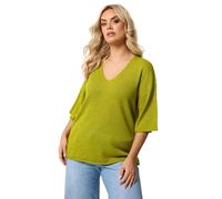 Yours Curve Green Knitted T-Shirt - Women's - Plus Size Curve