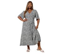 Yours Curve Green Leaf Wrap Maxi Dress - Women's - Plus Size Curve