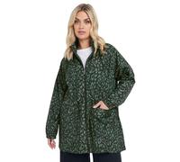 Yours Women's Leopard Lightweight Parka Jacket in Green | Size: 18 Yours Green 18