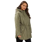 Yours Women's Lightweight Padded Jacket in Light Khaki | Size: 30/32