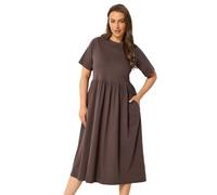 Yours Curve Green Mixed Floral Throw On Smock Dress - Women's - Plus Size Curve