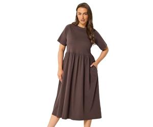 Yours Curve Green Mixed Floral Throw On Smock Dress - Women's - Plus Size Curve