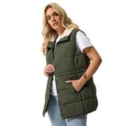 Yours Curve Green Padded Gilet - Women's - Plus Size Curve