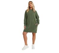 Yours Curve Green Pocket Sweatshirt Dress - Women's - Plus Size Curve