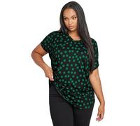 Yours Curve & Green Polka Dot Blouse - Women's - Plus Size Curve