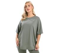 Yours Curve Green Relaxed Longline T-Shirt - Women's - Plus Size Curve