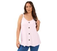 Yours Curve Green Ribbed Swing Vest Top - Women's - Plus Size Curve