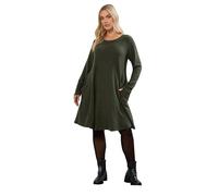 Yours Curve Green Soft Touch Pocket Dress - Women's - Plus Size Curve