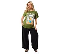 Yours Curve Green 'Sol E Amor' Beaded Graphic T-Shirt - Women's - Plus Size Curve